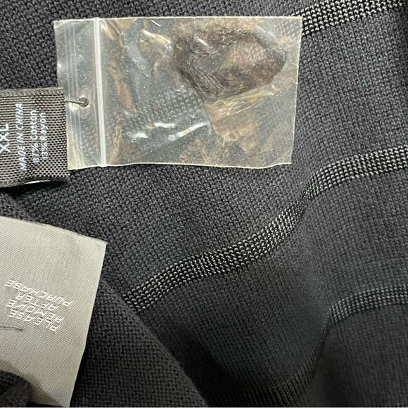 Marc Anthony Black Horizontal Striped Crew Neck Long Sleeve Sweater Men's XXL - Picture 5 of 6